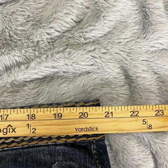 ZD Jeans Womens 20 Capri Medium Wash Contrast Stitch Embroidered Pockets Stretch - Picture 8 of 10